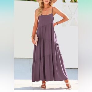 Flowy Purple Maxi Dress Size L